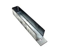 Falcon Workshop Supplies Ltd Pack of 8 x Galvanised Gravel Board Clips (50mm x 150mm) - Silver Metal Mounting Brackets - Wall Mount