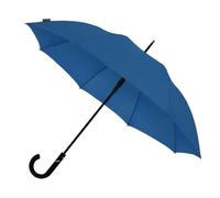 Falcone Compact Automatic Umbrella - Windproof - Curved Plastic Handle - Ideal for Men and Women - 40" Canvas Diameter, royal blue, Classic