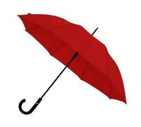 Falcone Compact Automatic Umbrella - Windproof Umbrella - Curved Plastic Handle - Ideal for Men and Women - 40" Canvas Diameter (Red)