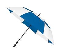 Falcone Golf Umbrella - Windproof - 8 Fibreglass Ribs - Automatic Opening - Durable Polyester Canopy - Large Umbrella Diameter 130 cm - Royal Blue and White