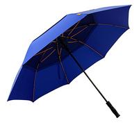 Falcone Parapluie de golf homme à ouverture automatique - Résistant au vent Bleu baleines oranges Stick umbrella, 97 cm, 160 liters, Blue (Bleu)