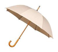 Falcone Parapluie Long - Ouverture automatique Résistant au Vent Beige Stick Umbrella, 89 cm