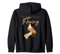 Falconers I'd Rather Be Flying Falconry Design for Falcons Zip Hoodie