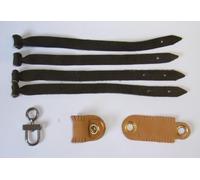 Falconry aylmeri anklets,Jesses & Swivel set for Large birds.Female Harris etc (pair)