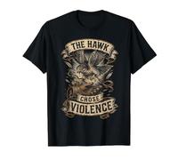 Falconry Falconer Falcon The Hawk Chose Violence Value Graphic T-Shirt, Men, Black, L