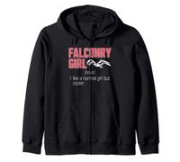 Falconry Girl Like Falconry Lover Hunts Wild Animal Falconry Zip Hoodie