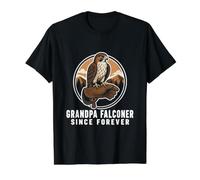 Falconry Grandpa Hawk Glove Vintage Retro Badge Graphic Value Graphic T-Shirt, Men, Black, S