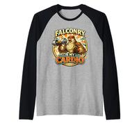 Falconry is My Cardio Patriotic Hawk Falconry Gift Raglan Baseball Tee
