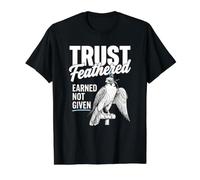 Falconry Trust Feathered Peregrine Falcon Value Graphic T-Shirt, Men, Black, S