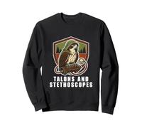 Falconry Veterinarian Raptor Badge Rustic Field Emblem. Sweatshirt