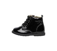 Falcotto Patent Leather Lace-Up Zip Boot Black 21