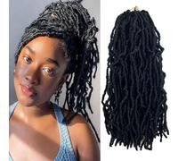 FALEMEI 6 Packs Soft Locs Crochet Hair crochet locs Pre Looped 12 Inch Faux Locs Crochet Braids Goddess Curly Wavy Locs Crochet Loc Hair for Black Women
