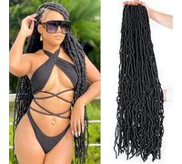 FALEMEI Faux Locs Crochet Hair 30 Inch Soft Locs for Distressed Locs 6Pack Faux Crochet Locs Butterfly Locs Crochet Hair for Women