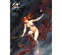 Falero The Witches Sabbath Fantasy Painting Large XL Wall Art Canvas Print