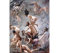 Falero Witches Going To Their Sabbath Painting Premium Wall Art Canvas Print 18X24 Inch