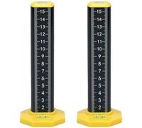 FALESOUL Equal Height Ruler, 2Pcs Ceiling and Floor Tile Height Ruler, Dual Use Measuring Ruler with Magnetic Base, Aluminum Alloy Level Positioning Ruler, Stick Wall Floor Gradienter Lay Tool (Black)