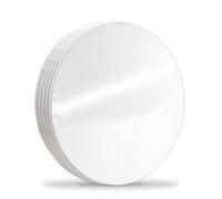 FALGUN 10 inch Round White Gloss Cake Drum Boards - Thick 12mm Heavy Duty Cake Boards for Wedding, Bakers, Birthday & Celebration Cakes - Strong Cake Base - White Gloss (Pack of 5)