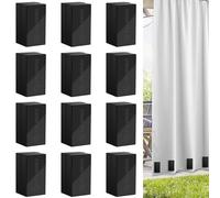 FALHBBA 24 Pcs Outdoor Curtain Weights, Plastic Wrapped Waterproof Curtain Weights Outdoor Magnetic Weights Bottom Square Magnets Weight for Curtains for Heavy Wind,Patio,Mosquito,Cabana,Gazebo,Flags