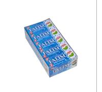Falim Sugarless Plain Gum with Carbonate, 100 Pieces (5 x 20 Pieces), Sugarless Natural Chewing Gum with Carbonate, Refreshing Button, Long-Lasting Freshness, Fresh Breath, Blue, Sugar Free Trinovi
