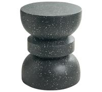 Beliani Side Table Faliro 37 Cm 37 Cm Terrazzo Effect Black Terrazzo