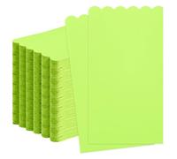 FALIZIFU 100 Pcs 2-Ply Lime Green Scalloped Napkins Paper Napkins Disposable Guest Hand Towels for Bathroom Dinner Wedding Baby Shower Party Guest Bathroom Napkins
