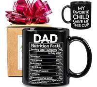 FALJIOK Novelty Coffee Mug Gifts for Dad, Funny Birthday Gifts for Dad Husband New Dad Bonus Dad from Daughter Son Kids, Dad Mug, My Favorite Child Gave Me This Cup Coffee Mug 11oz