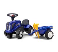 Falk 280C New Holland Tractor Carrier with Trailer-from 12 Months-Made in France-Shovel and Rake Included-2 Styles-Customisable Number Plate-280C