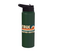 Falk Retro 70s 80s Sunset Stripe Stainless Steel Insulated Water Bottle