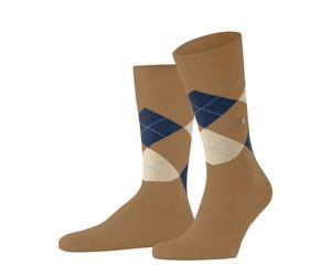 Falke Burlington King Mens Argyle Dress Socks 21090-5158 Nougat Beige