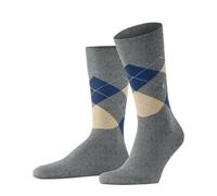 Falke Burlington King Men's Socks Argyle Gray 21090 3393 Light Grey Melange