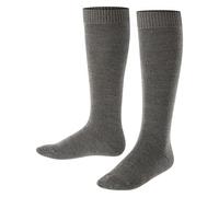 FALKE Unisex Kids Comfort Wool K KH Thick Warm Long Plain 1 Pair Knee-High Socks, Grey (Dark Grey 3070), 3-5.5