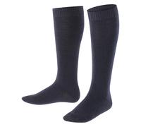 FALKE Unisex Kids Comfort Wool K Kh Thick Warm Long Plain 1 Pair Knee-High Socks, Blue Dark Marine 6170, 3-5.5
