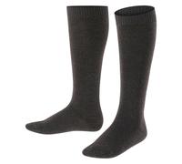 FALKE Unisex Kids Comfort Wool K Kh Thick Warm Long Plain 1 Pair Knee-High Socks, Grey Anthracite Melange 3080, 3-5