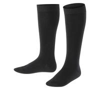 FALKE Unisex Kids Comfort Wool K Kh Thick Warm Long Plain 1 Pair Knee-High Socks, Black 3000, 5.5-8
