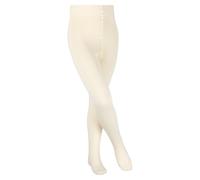 FALKE Unisex Kids Comfort Wool K Ti Warm Thick Plain 1 Pair Tights, White Wool 2060, 9-11.5