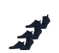 FALKE Unisex Cool Kick Sneaker Multipack U Sn Soft Breathable Quick Drying Low-Cut Plain 3 Pairs Trainer Socks, Blue Marine 6120, 11-12.5