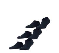 FALKE Unisex Cool Kick Sneaker Multipack U Sn Soft Breathable Quick Drying Low-Cut Plain 3 Pairs Trainer Socks, Blue Marine 6120, 9.5-10.5