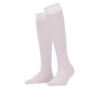FALKE Women's Dot 15 DEN W Kh Sheer Patterned 1 Pair Knee-High Socks, White 2209, 5.5-8