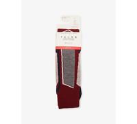 FALKE Women's SK4 Advanced W Kh Wool Warm Thin 1 Pair Skiing Socks, Red Merlot 8117-O, 2.5-3.5