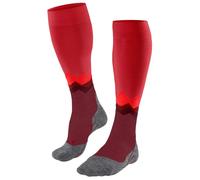 FALKE Men's TK2 Explore Long M Kh Wool Functional Yarn Thick Anti-Blister Hiking Socks 1 pair, Red Ruby 8830, 9.5-10.5