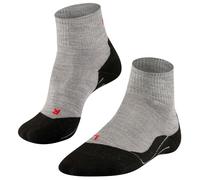FALKE Men's TK5 Wander Short M Sso Wool Thin Anti-Blister 1 Pair Hiking Socks, Grey Light 3403, 11-12.5