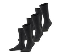 FALKE Men's Family 3-Pack M SO Sustainable Cotton Plain 3 Pairs Socks, Grey (Anthracite Melange 3080) New-eco-Friendly, 5.5-8 (Pack of 3)