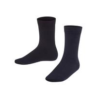 FALKE Unisex Kids Family K So Sustainable Cotton Plain 1 Pair Socks, Blue Dark Marine 6170, 9-11.5