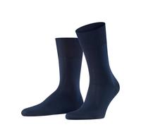 FALKE Men's Firenze M So Cotton Plain 1 Pair Socks, Blue Dark Navy 6370, 5.5-6.5