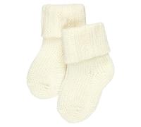 FALKE Unisex Baby Flausch B So Wool Cotton Plain 1 Pair Socks, White Off-White 2040, 1-6 months