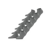 FALKE Women's Happy Multipack W Sn Cotton Low-Cut Plain 6 Pairs Trainer Socks, Grey Light Melange 3390, 5.5-8