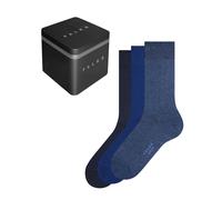FALKE Men's Happy Box Uni Multipack M So Cotton Plain 3 Pairs Socks, Blue Mix 0020, 5.5-8
