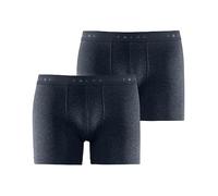 FALKE Herren Boxershorts Daily Comfort 2-Pack M BX Baumwolle atmungsaktiv 2 Stück, Grau (Midnight 6366), M