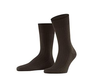 FALKE Herren Bristol Pure Socken atmungsaktive klimaregulierende geruchshemmende Wolle verstärkte Herrensocken flache Naht für druckfreie Spitze einfarbig gerippt 1 Paar