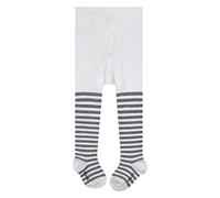 FALKE Kids Stripe tights, 1 pair, UK size 1-6 months (EU 62-68), Off-White, cotton mix - Striped, soft cotton mix